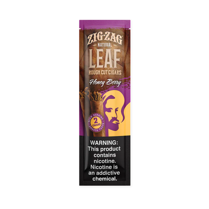 Zig-zag Natural Leaf Rough Cut Cigars Honey Berry