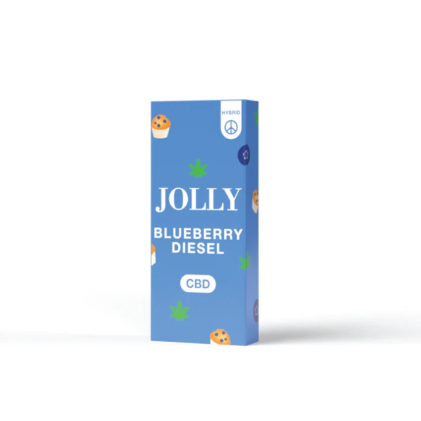 Jolly Disposable Legal Cannabis 2G 5Ct Blueberry Diesel with packaging