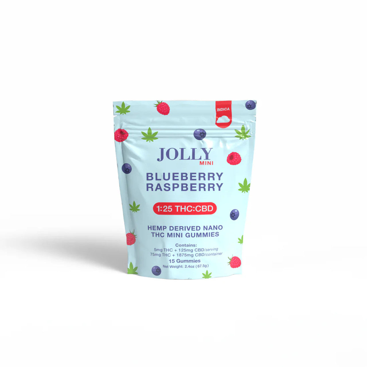 Jolly Mini Gummies 15/5Ct Blueberry Raspberry