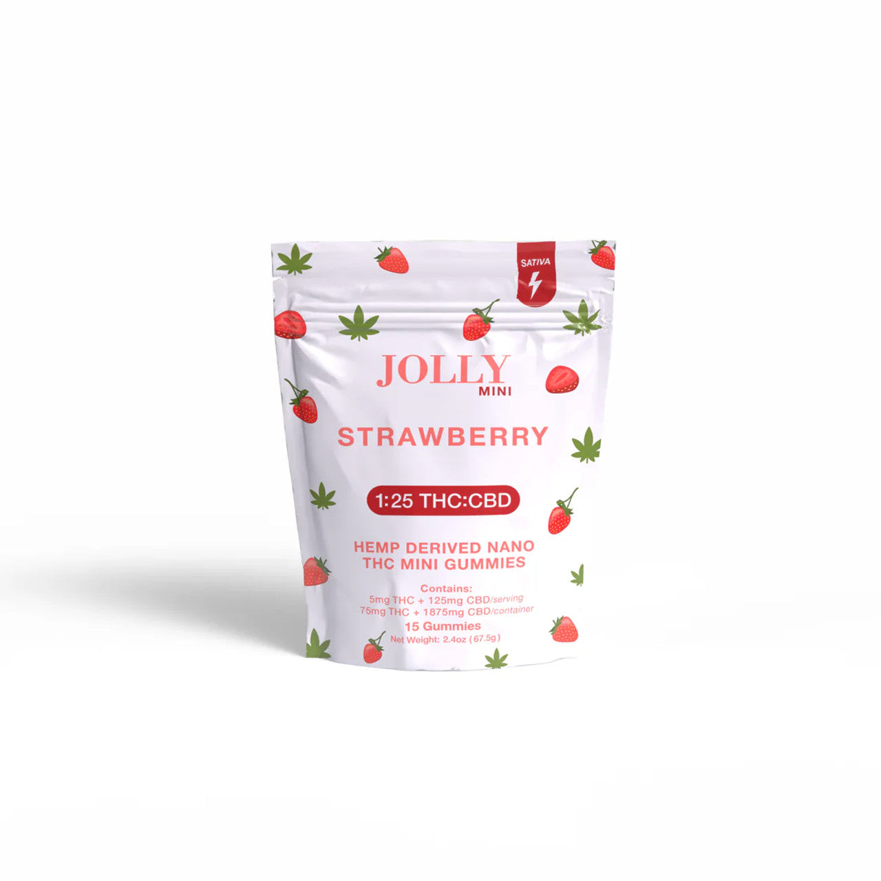 Jolly Mini Gummies 15/5Ct Strawberry