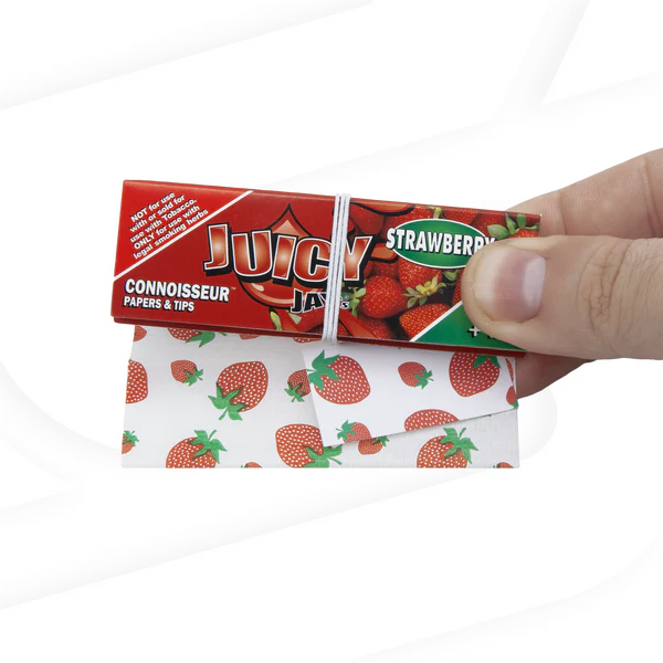 Juicy Jar'S Connoisseur Papers & Tips |  Strawberry with packaging