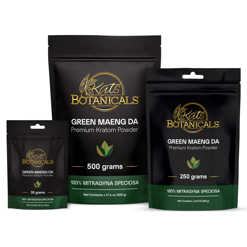 Group Picture of Kats Kratom (35G),(250g), (500g) Green Maeng Da (Powder)