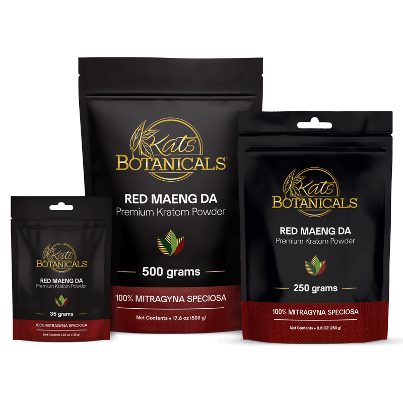 Group Picture of Kats Kratom (35G),(250g), (500g) Red Maeng Da (Powder)