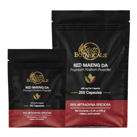 Kats Kratom Red Maeng Da (90Ct), (250Ct) Capsules