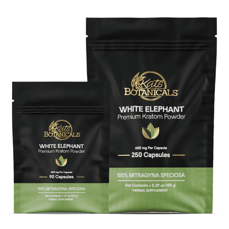 Kats Kratom White Elephant (90Ct), (250Ct) Capsules