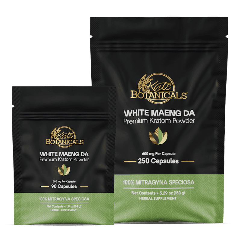 Kats Kratom White Maeng Dai (90Ct), (250Ct) Capsules