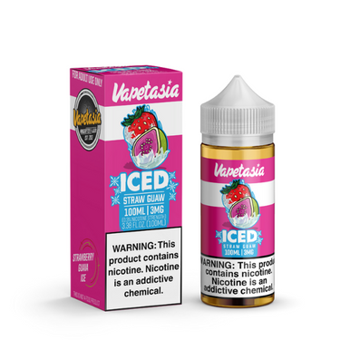 Vapetasia Series E-Liquid 100mL | Straw Guaw Iced with Packaging