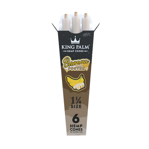King Palm Hemp Cones 1 1/4 30/6Pk | Banana Foster