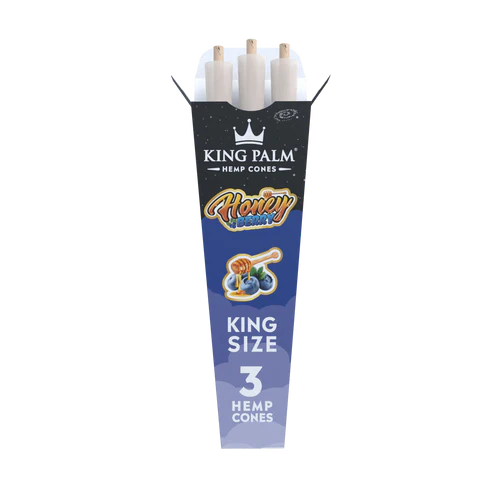 King Palm Hemp Cones King Size 30/3Pk | Honey Berry with packaging