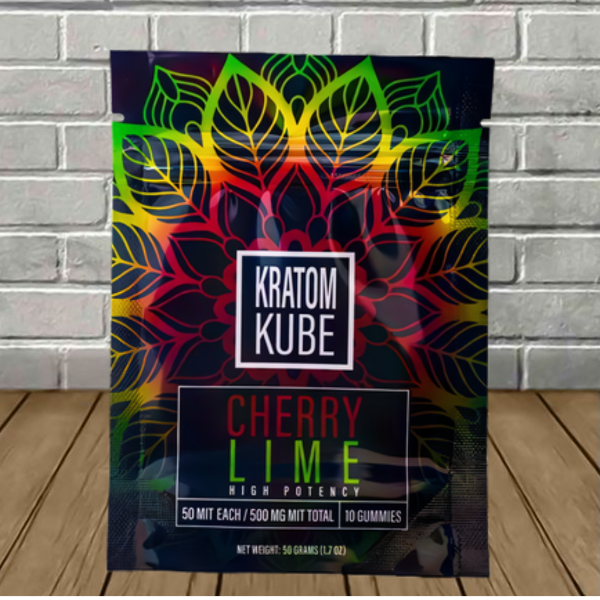 Kratom Kube 10 Gummies | Cherry Lime