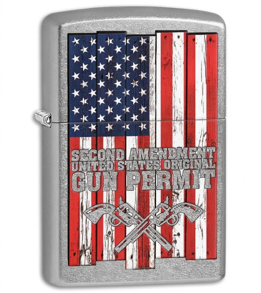 GENUINE ZIPPO LIGHTER (2ND AMENDMENT GUN 221)