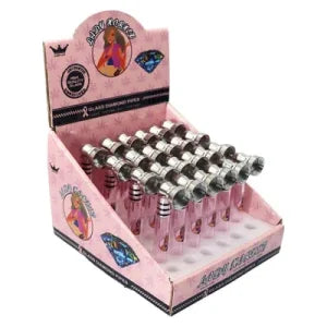 LADY HORNET 24CT GLASS PINK GLASS PIPE