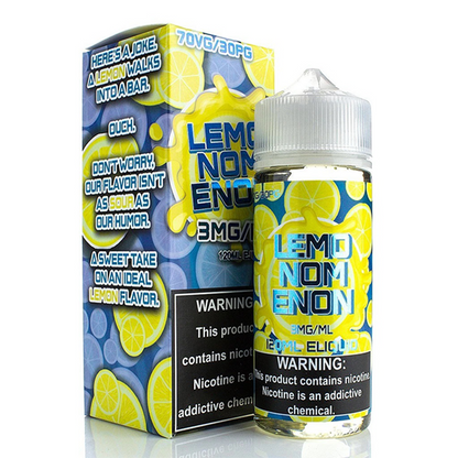 Nomenon and Freenoms Series E-Liquid 120mL (Freebase) Lemonomenon with Packaging