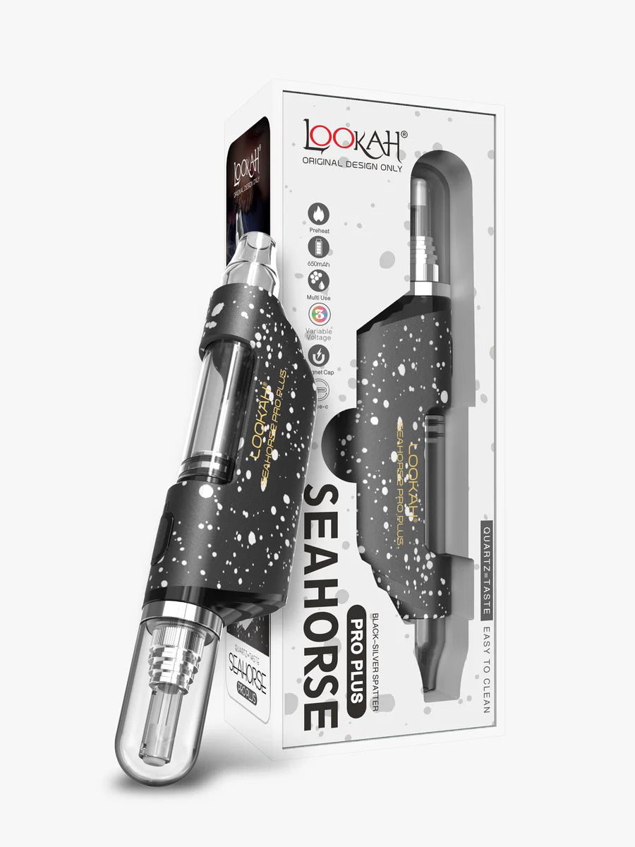 Lookah Seahorse Pro Plus Black White with packaging