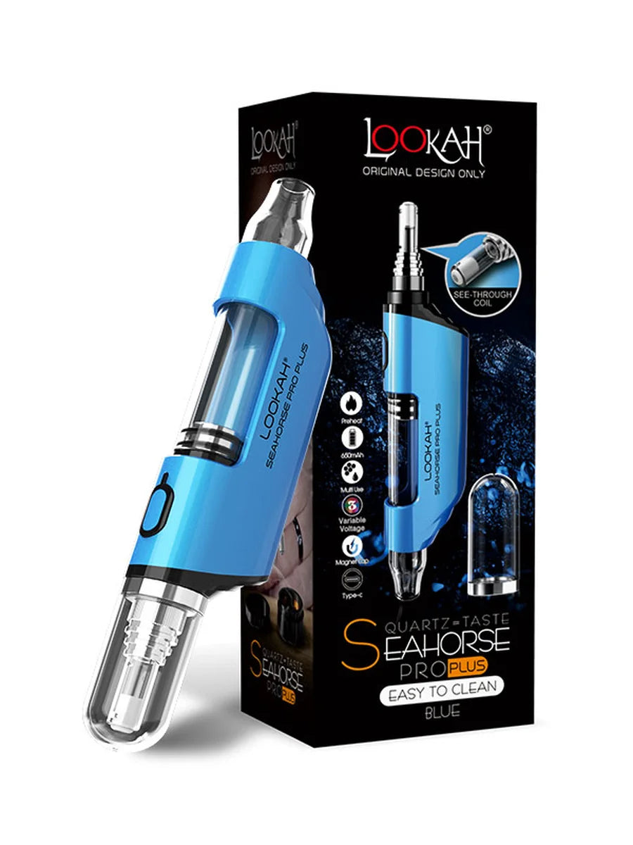 Lookah Seahorse Pro Plus Blue with packaging