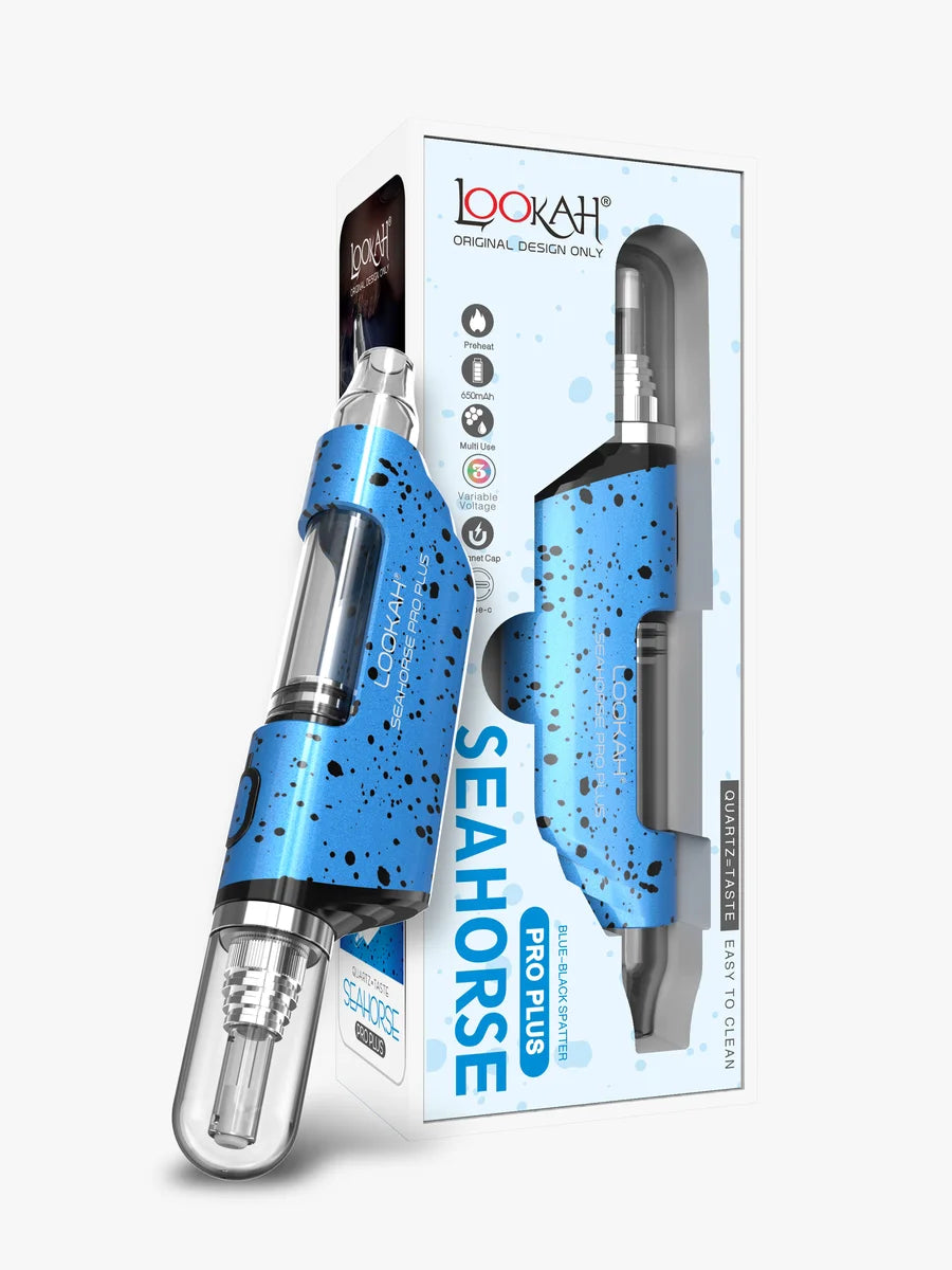 Lookah Seahorse Pro Plus Blue Black with packaging
