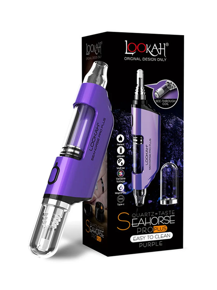 Lookah Seahorse Pro Plus Purple with packaging