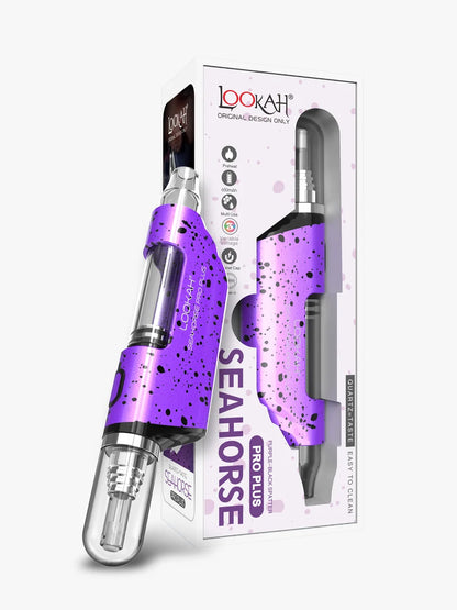 Lookah Seahorse Pro Plus Purple Black with packaging