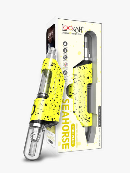 Lookah Seahorse Pro Plus Yellow Black with packaging