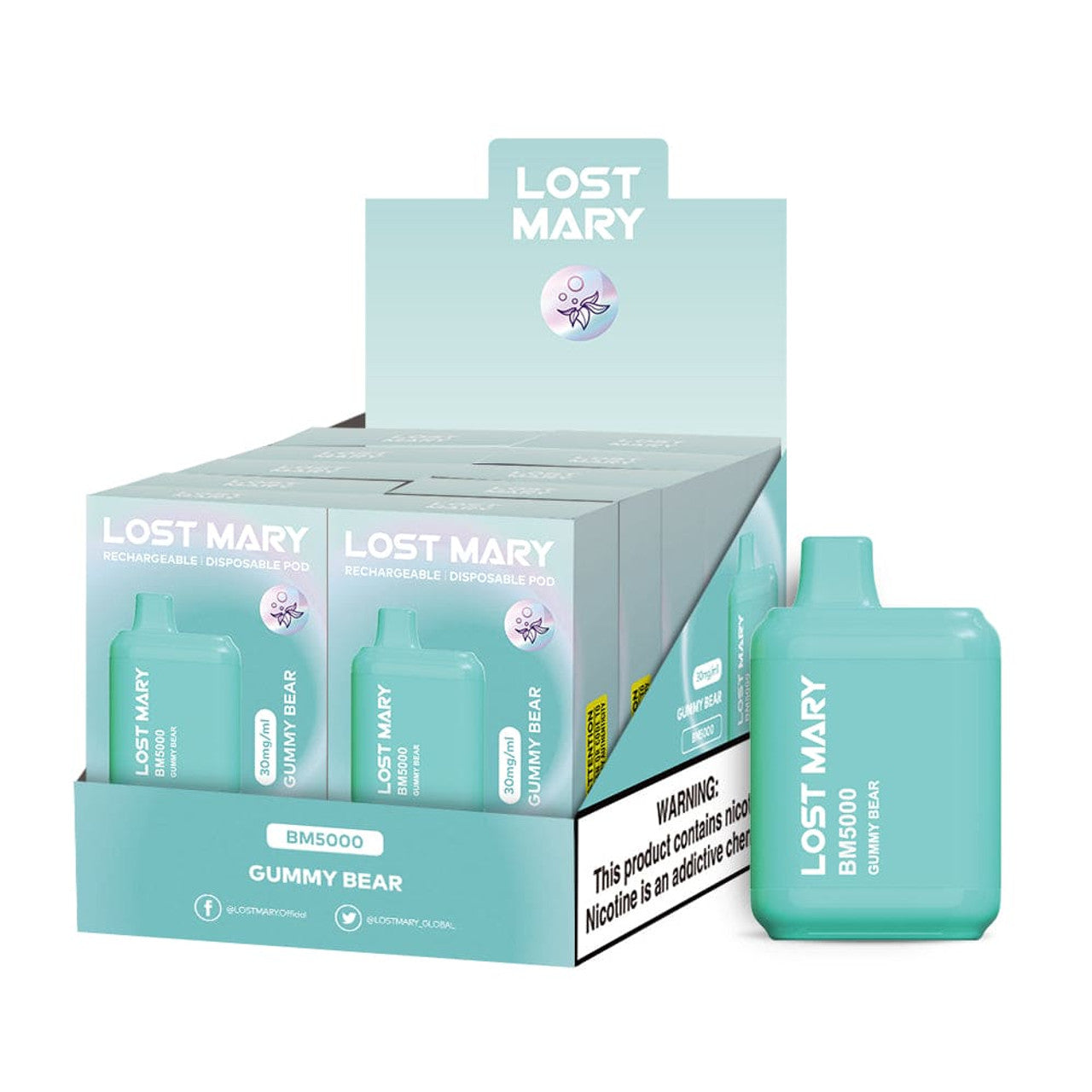 Lost Mary Bm5000 3% 10Pk - GUMMYBEAR- with packaging