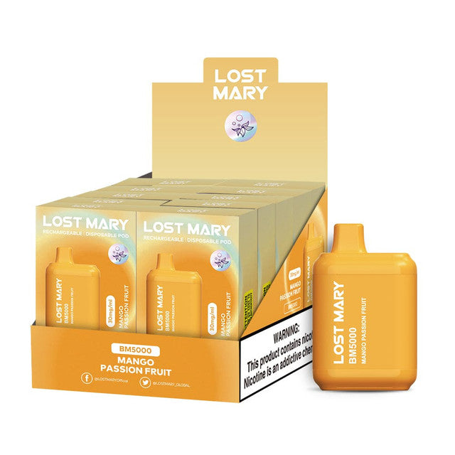 Lost Mary Bm5000 3% 10Pk - MANGOPASSIONFRUIT - with packaging