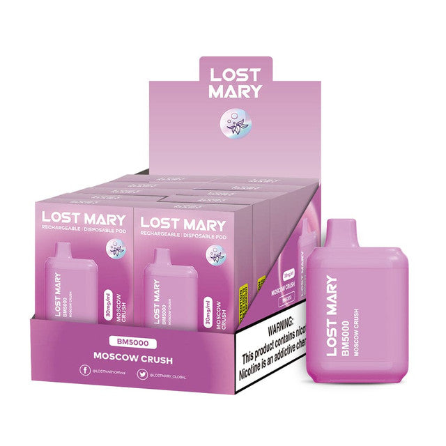 Lost Mary Bm5000 3% 10Pk -  MOSCOWCRUSH - with packaging 