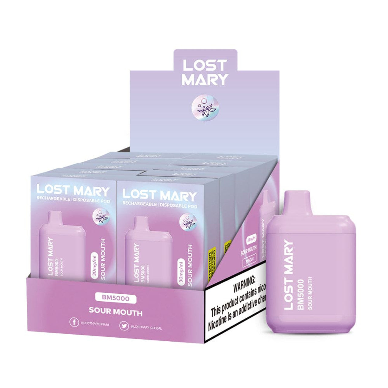 Lost Mary Bm5000 3% 10Pk -  SOURMOUTH - with packaging 