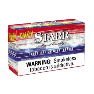 STARR LOOSE LEAF CHEWING TOBACCO 6CT