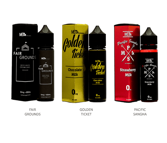 Met4 Vapor Series E-Liquid 60mL (Freebase) Group Photo