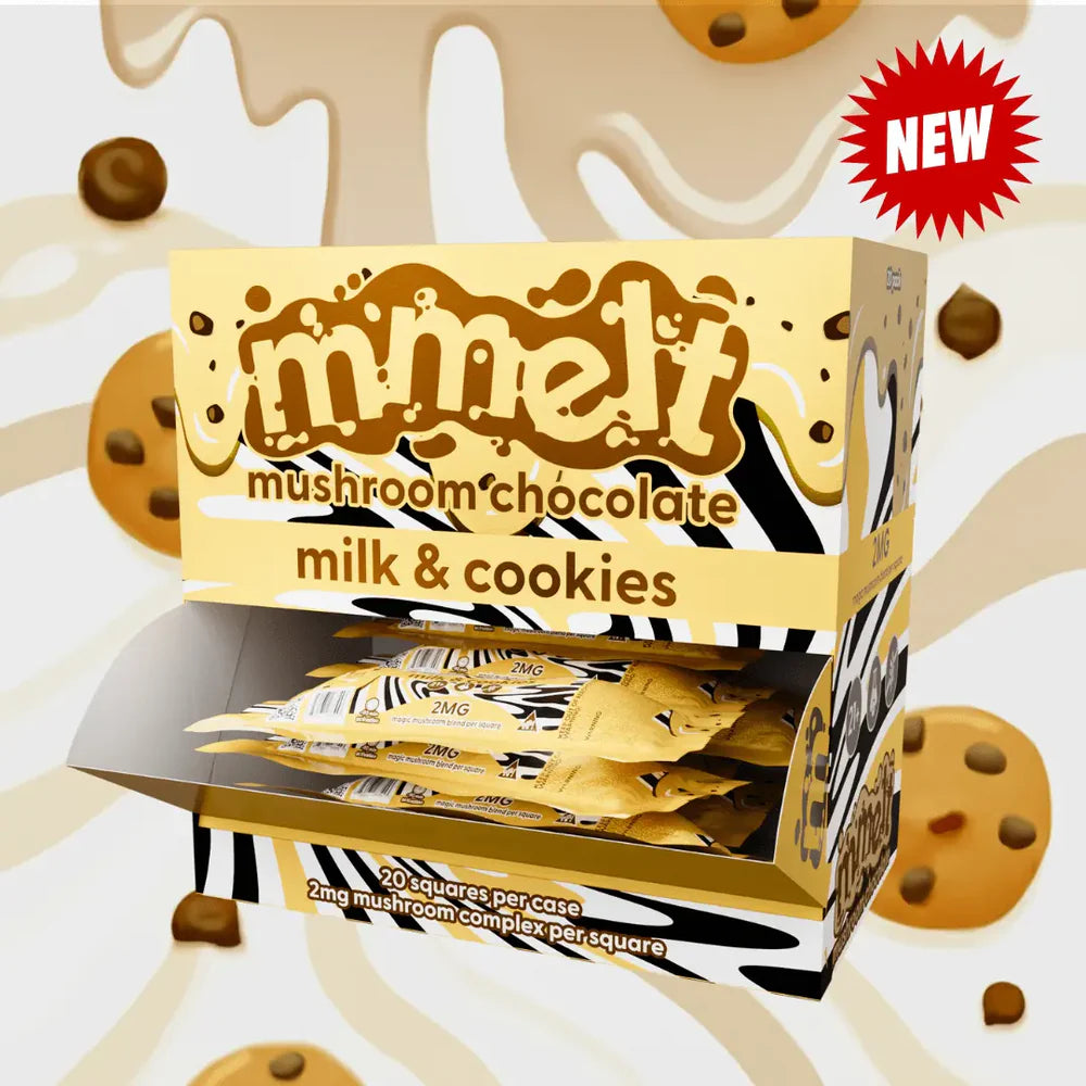 Mmelt Mushroom Chocolate 2Mg 2/20Ct  Milk & Cookies Party Pack