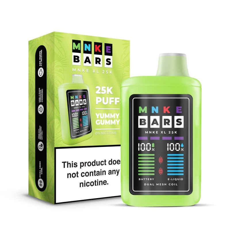 Mnke Bar Xl 25K 0% 5Ct Yummy Gummy with packaging