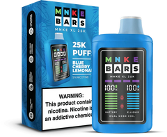Mnke Bars 25K Puff 5% 5Ct Blue Cherry Lemonade with packaging