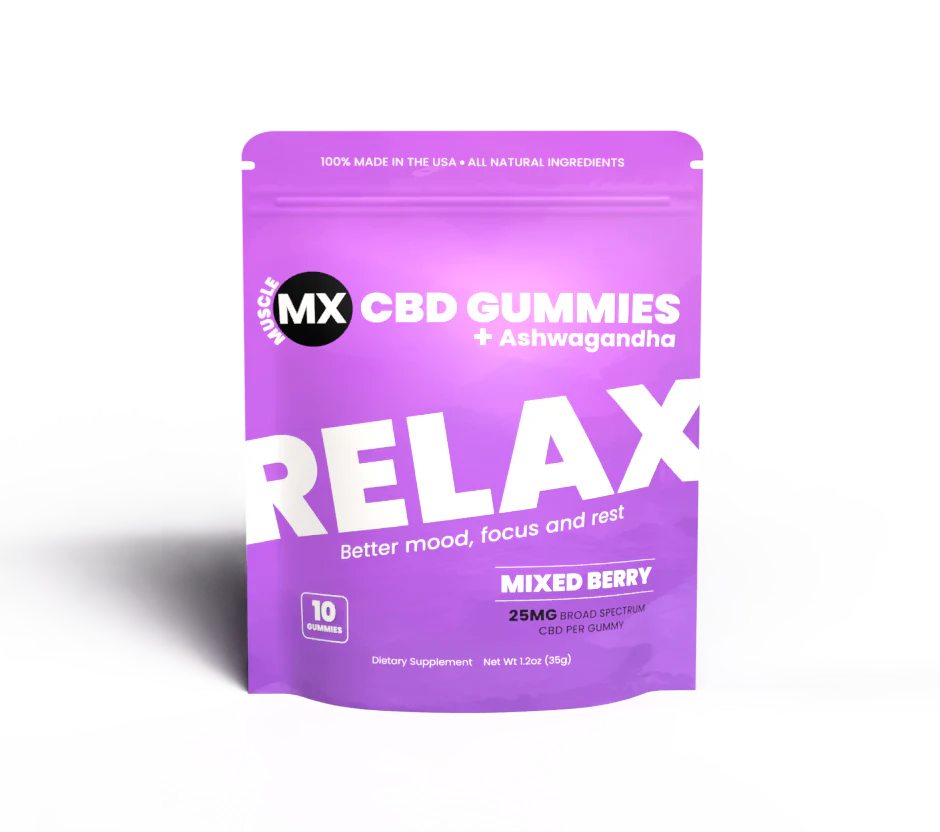 Muscle Mx Cbd Gummies Single (Relax) Mixed Berry Pouch