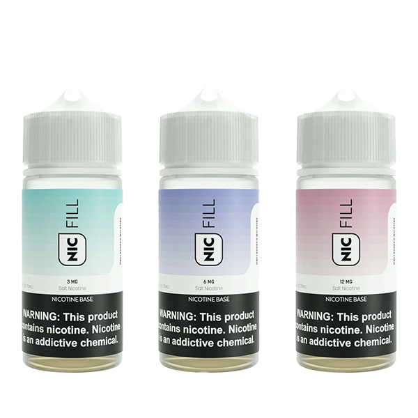 Nic Fill Unflavored Nicotine Concentrate 70mL | Group Photo