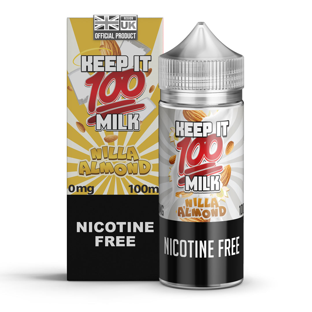 Keep It 100 TFN Series E-Liquid 100mL (Freebase) Nilla Almond with Packaging