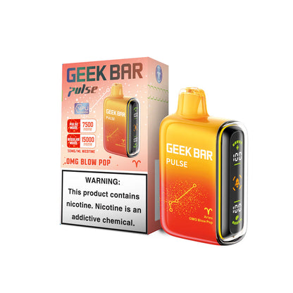 Geek Bar Pulse 7500 Puffs 5% OMG Blow Pop with Packaging