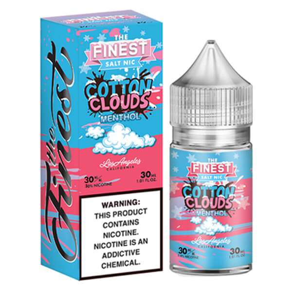 Finest Salt Series E-Liquid 30mL –   Cotton Clouds Menthol with packaging