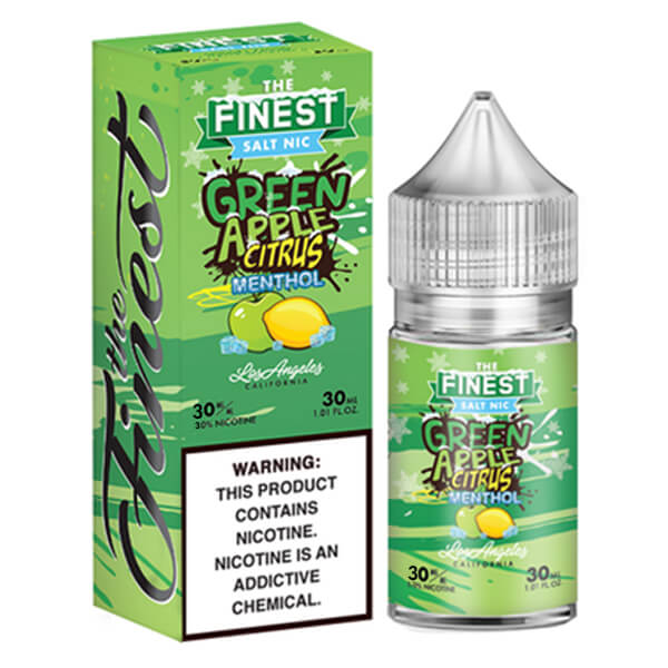 Finest Salt Series E-Liquid 30mL –   Green Apple Citrus Menthol with packaging