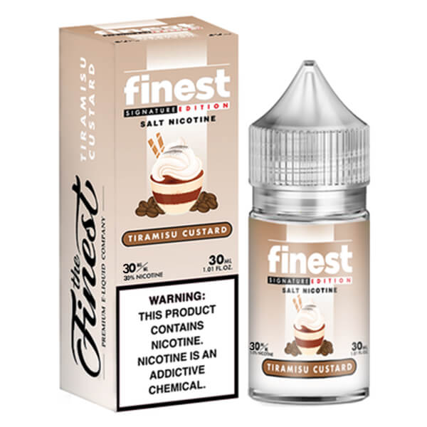 Finest Salt Series E-Liquid 30mL –   Tiramisu Custard with packaging