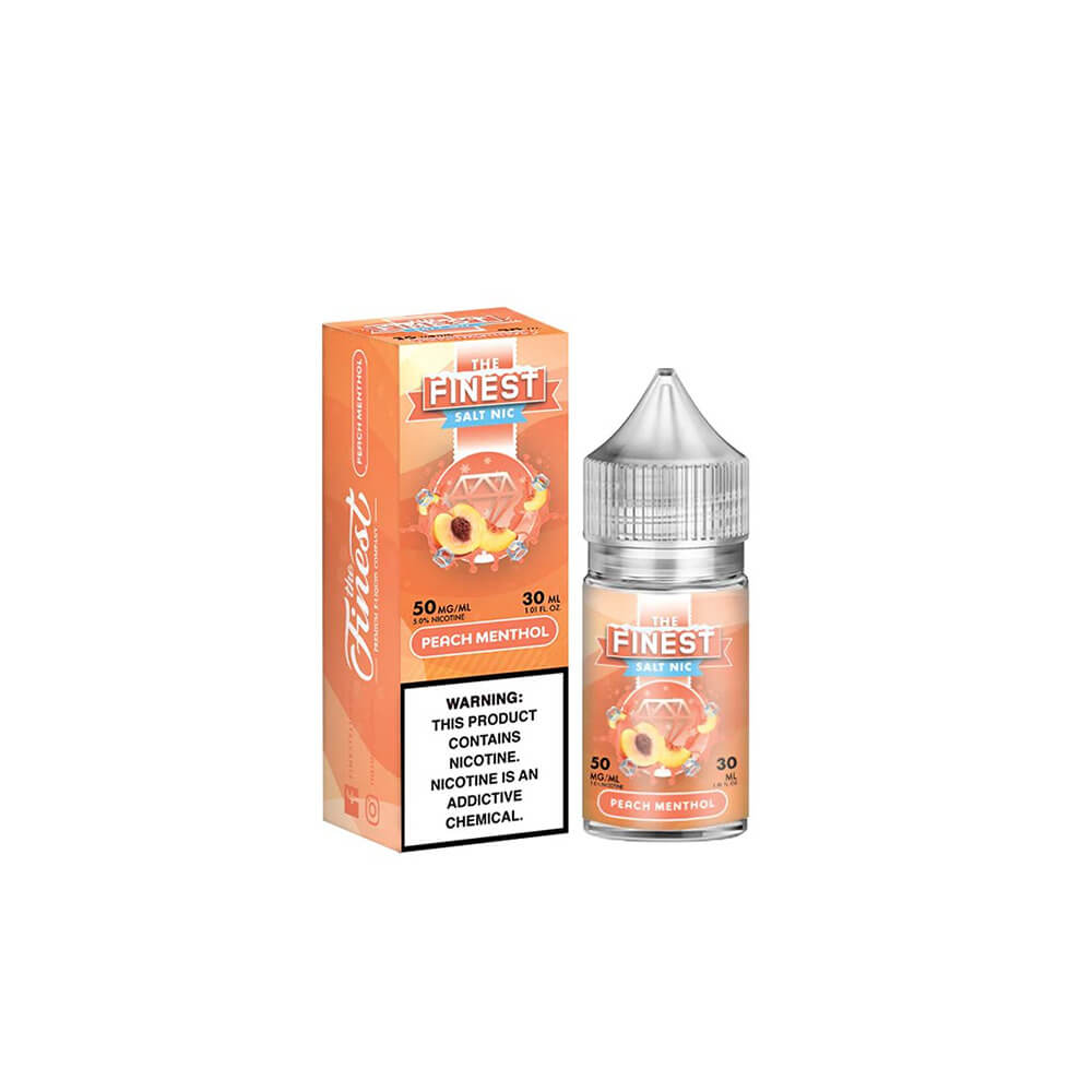Finest Salt Series E-Liquid 30mL –   Peach Menthol with packaging