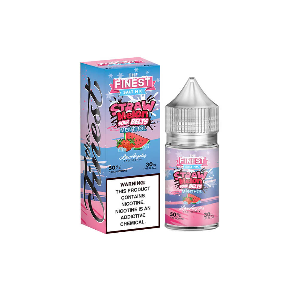 Finest Salt Series E-Liquid 30mL –   Straw Melon Sour Menthol with packaging