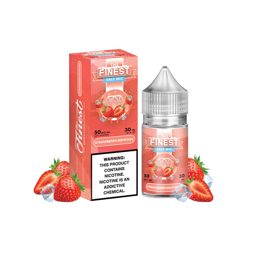 Finest Salt Series E-Liquid 30mL –   Strawberry Menthol with packaging
