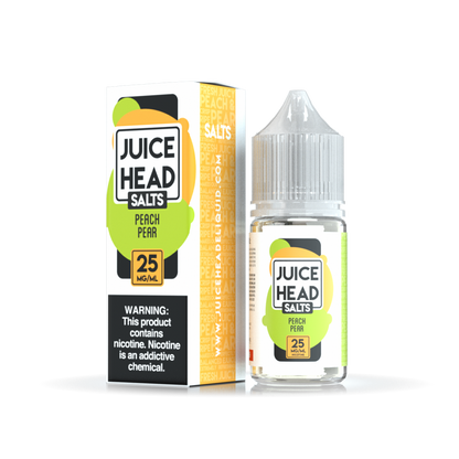 Juice Head Salt Series E-Liquid 30mL (Salt Nic) | Peach Pear  with Packaging