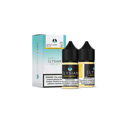 Elysian Salt Series E-Liquid x2-30mL (Salt Nic) | Upside Down Nilla with packaging