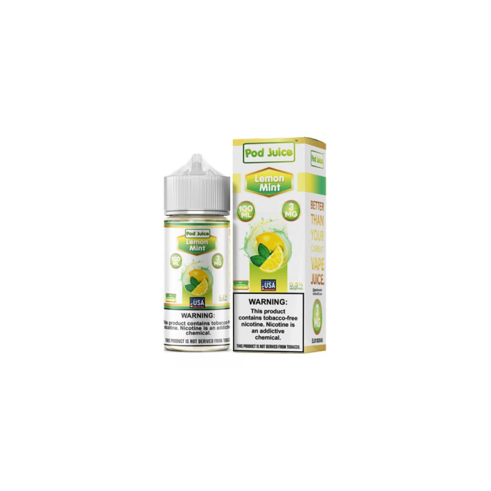 Pod Juice TFN Hyde Series E-Liquid 100mL (Freebase) Lemon Mint with Packaging