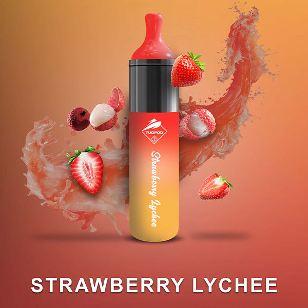 Tugpod EVO Disposable | 4500 Puffs | 10mL | 50mg | MOQ 10 | Strawberry Lychee