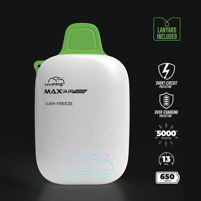 Max Air Disposable 5000 Puffs 13mL - Lush Freeze 50mg