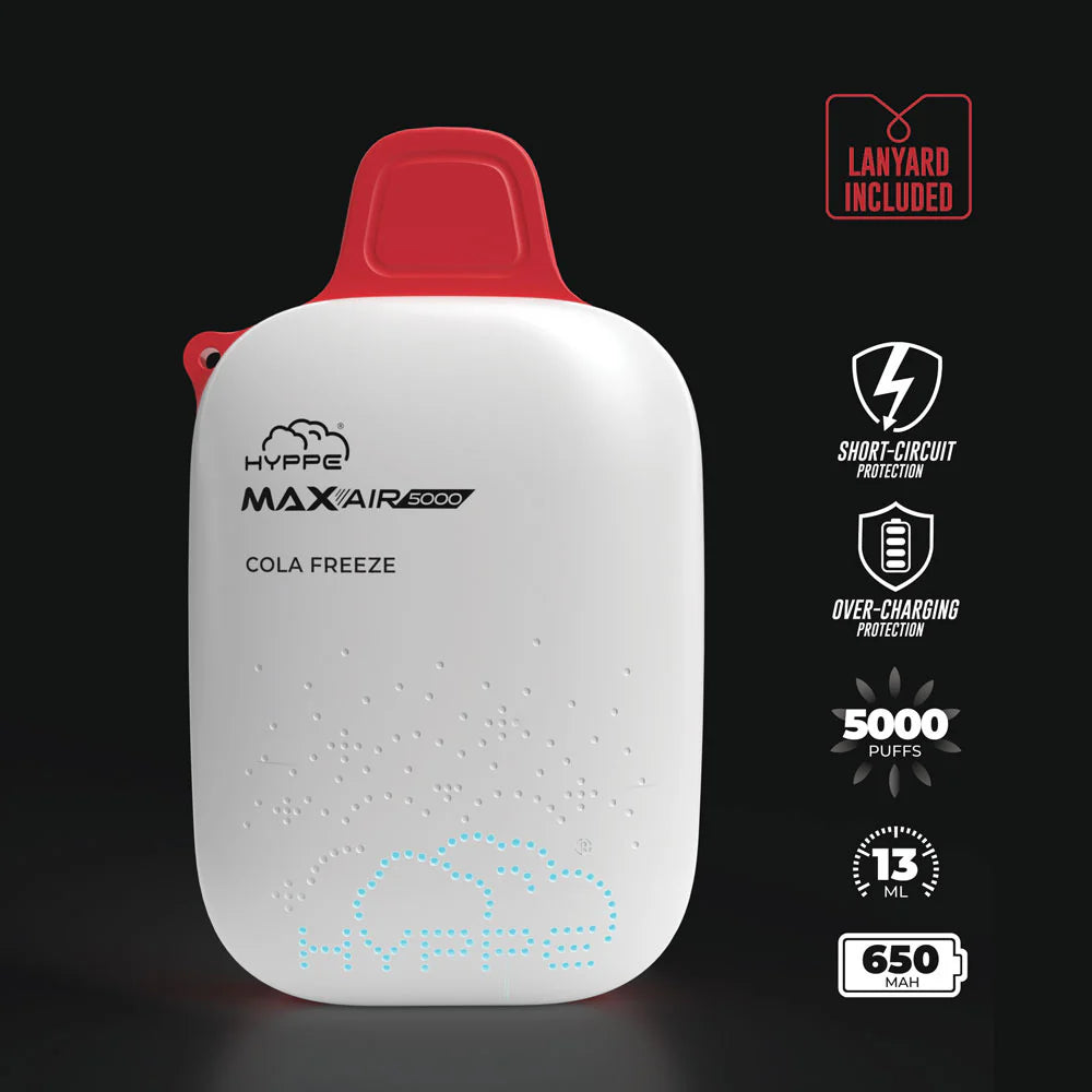 Max Air Disposable 5000 Puffs 13mL - Cola Freeze 50mg			