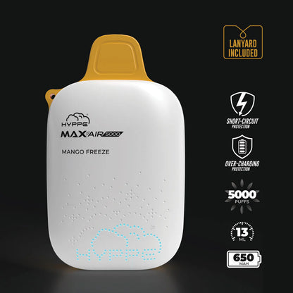 Max Air Disposable 5000 Puffs 13mL - Mango Freeze 50mg