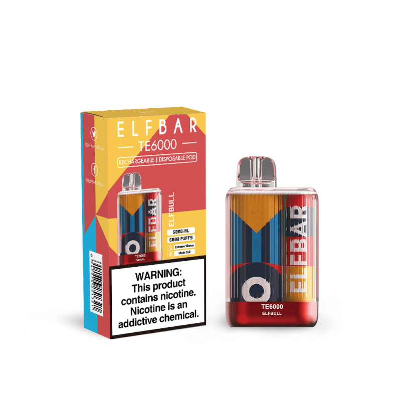 Elf Bar TE6000 Disposable 6000 Puffs 14mL - Elf Bull 40mg with Packaging